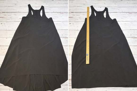 Athleta Dresses & Skirts - Athleta Presidio Dress Black High Low Racerback Maxi Dress